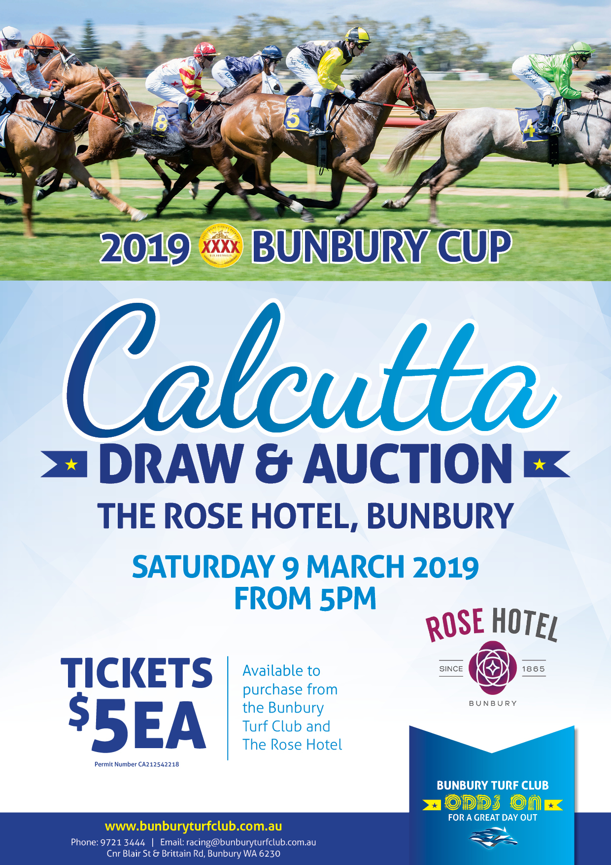 Bunbury Cup Calcutta Draw And Auction – Bunbury Turf Club – For A Great ...